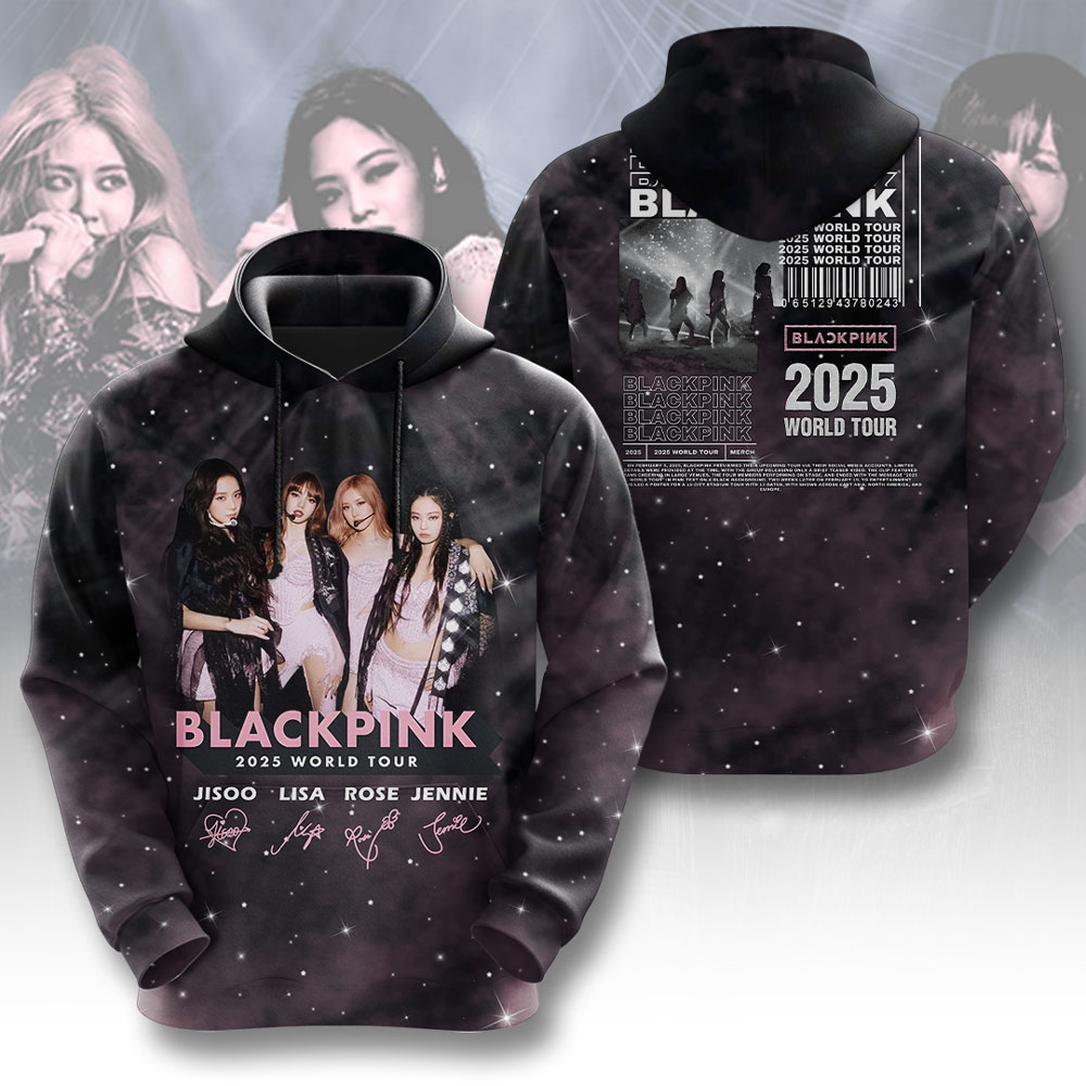 Blackpink 2025 World Tour Hoodie Starry Sky Stage Design