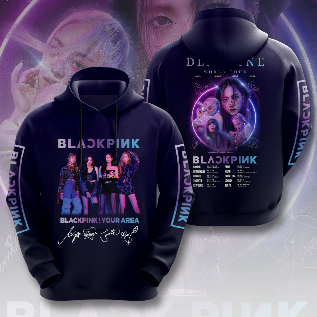 Blackpink Deadline World Tour 2025 Hoodie Purple Aura Spotlight Style