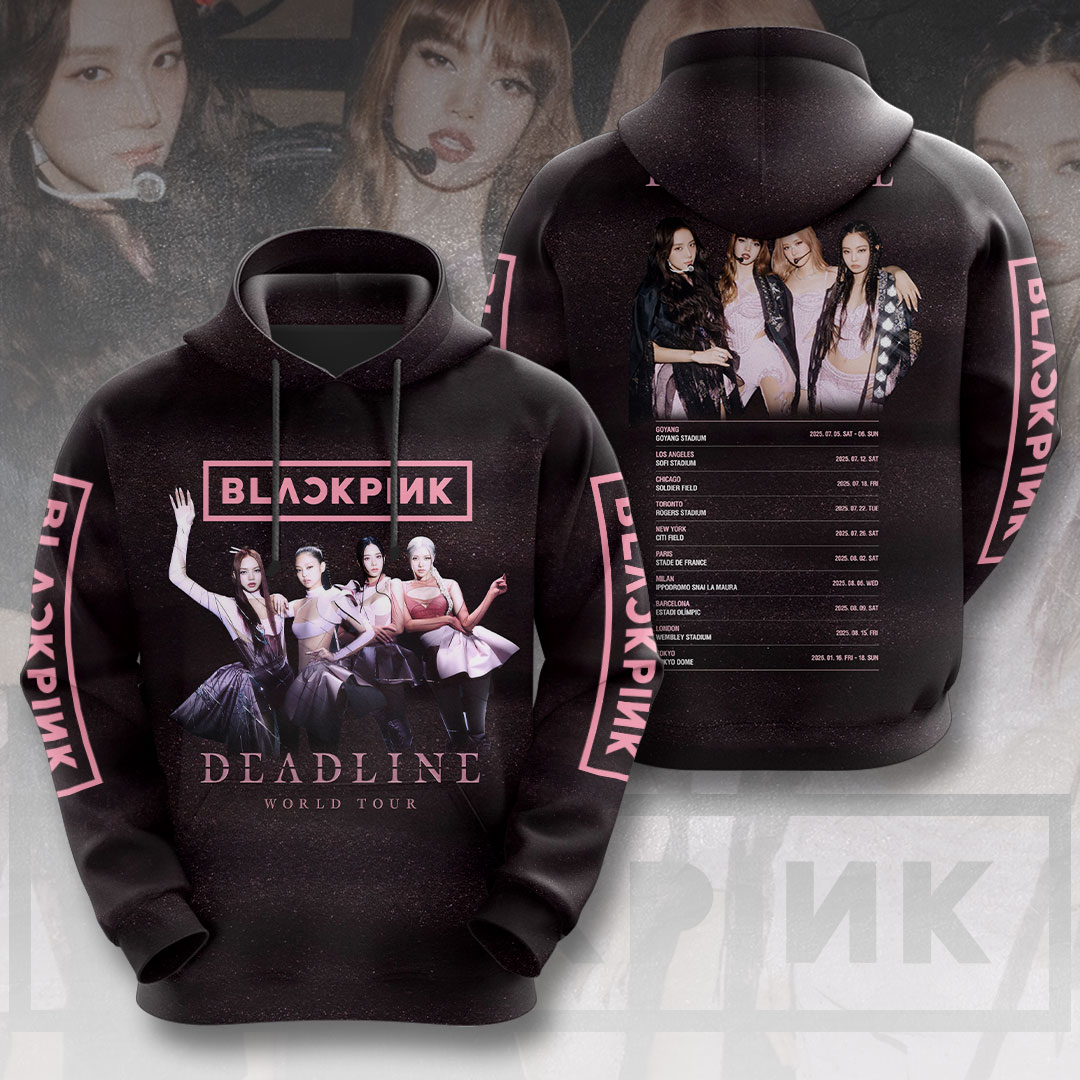 Blackpink 2025 World Tour Deadline Hoodie Classic Group Photo