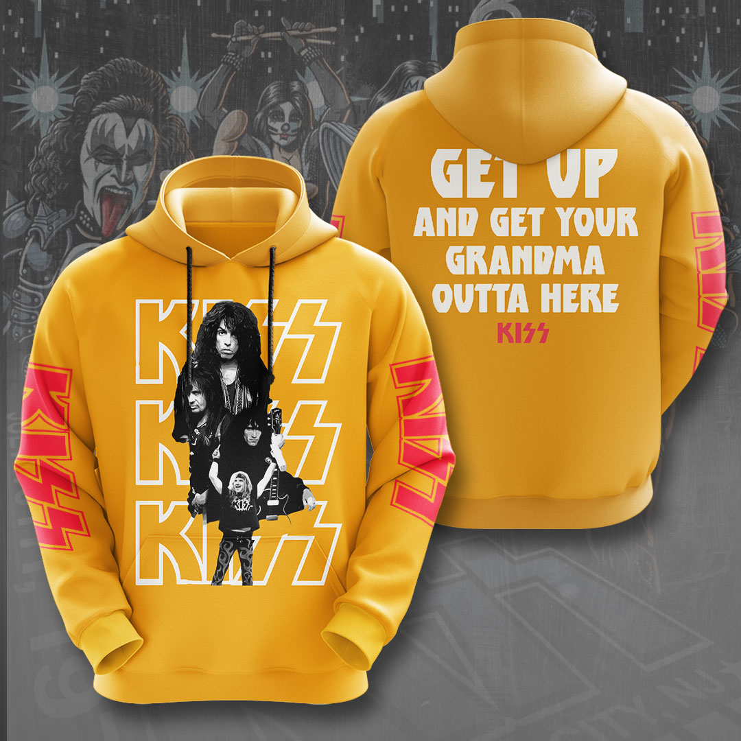 Kiss Yellow Graphic Hoodie
