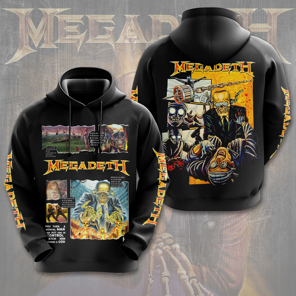 Megadeth Comic Art 2025 Tour Hoodie
