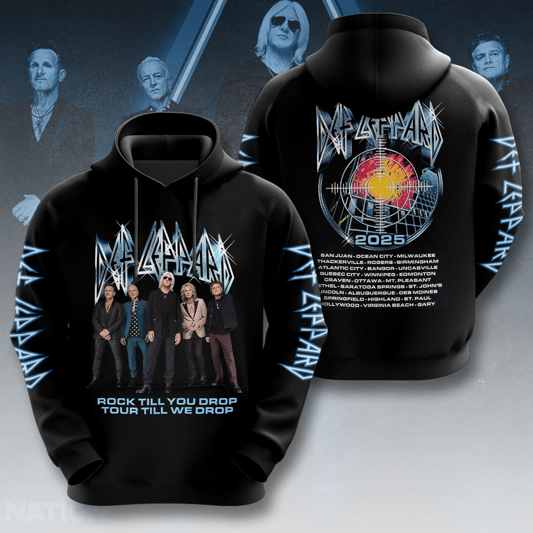Def Leppard World Tour 2025 Hoodie For Fans