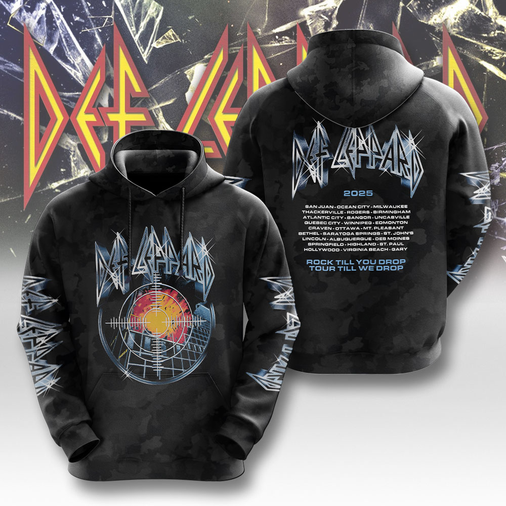 Def Leppard Pyromania Summer Tour 2025 Hoodie