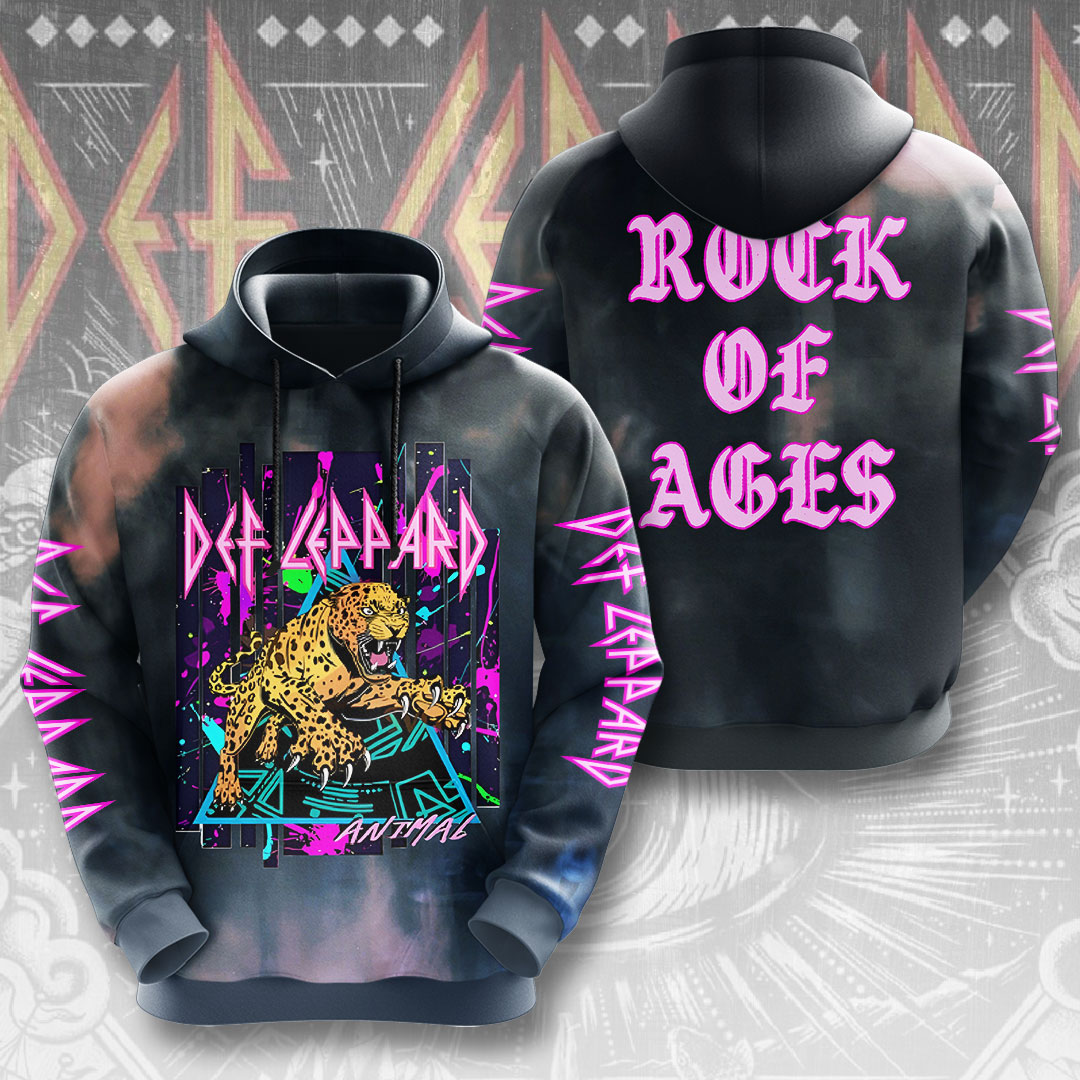 Def Leppard Tiger Of Ages Rock Tour 2025 Classic Hoodie