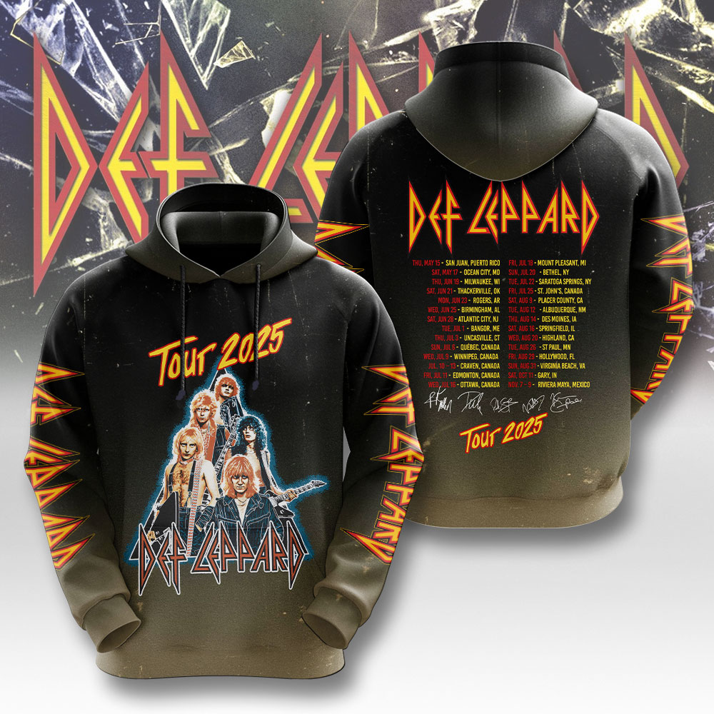 Def Leppard Tour 2025 Unisex Hoodie