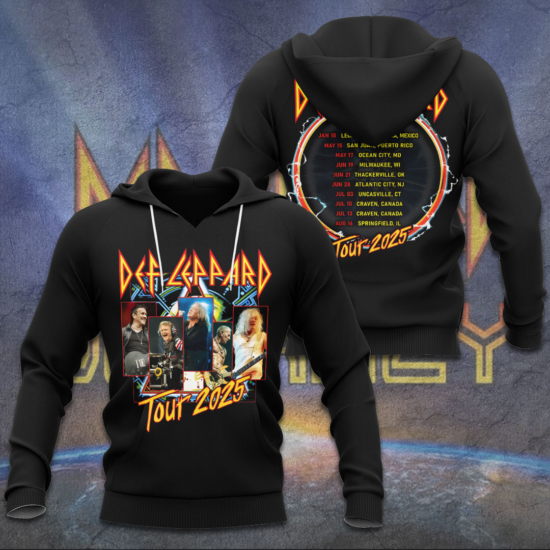 Def Leppard Rock Till You Drop Tour Till We Drop Tour 2025 Hoodie
