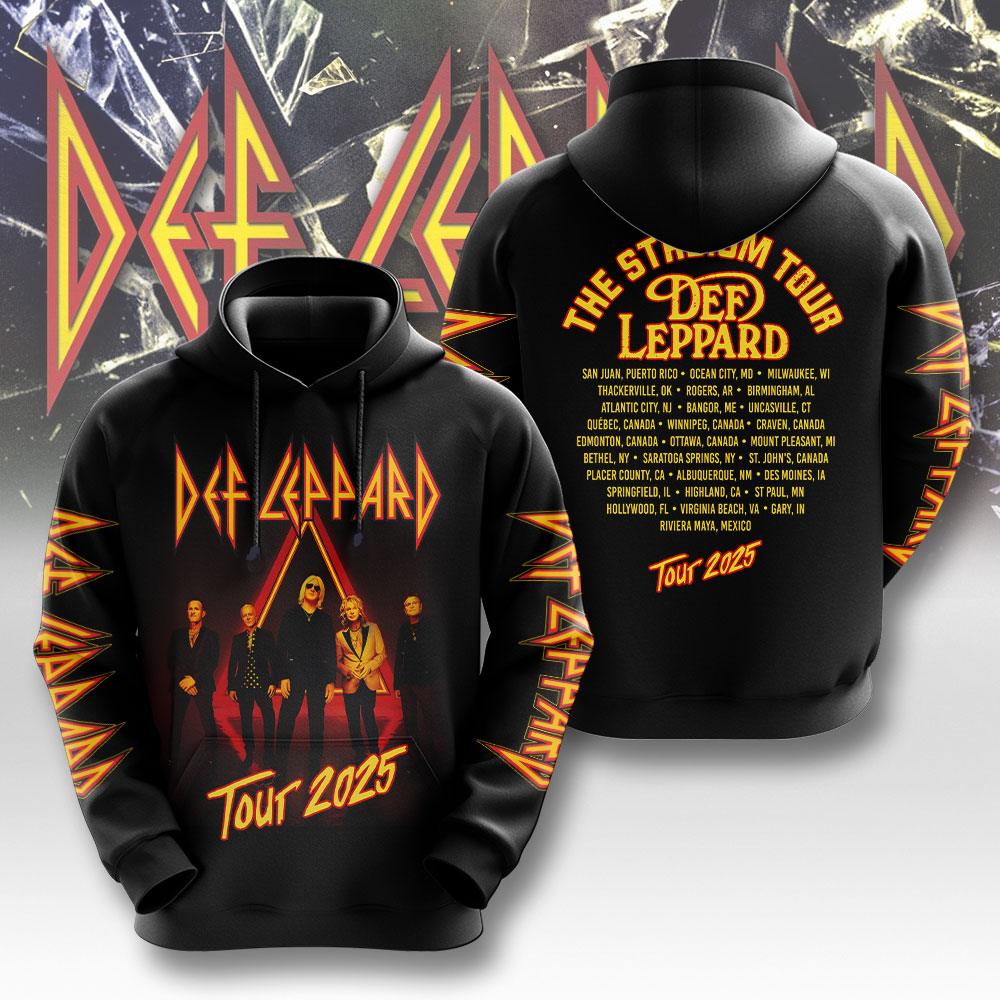 Def Leppard Def Leppard World Tour 2025 3D Hoodie 