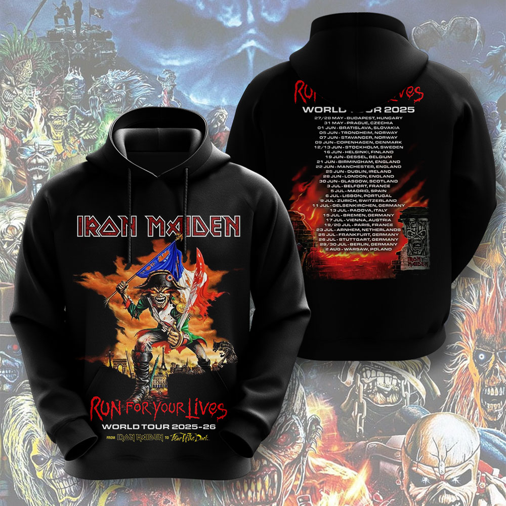 Iron Maiden Fear Of The Dark Tour Hoodie