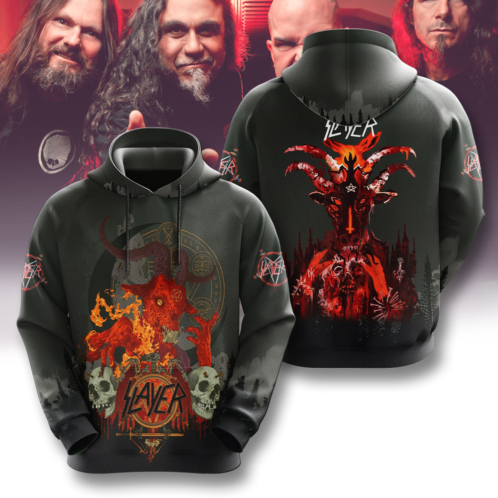 Slayer Luna Park Sydney 2013 Concert Poster Gold Foil Art Vance Hoodie