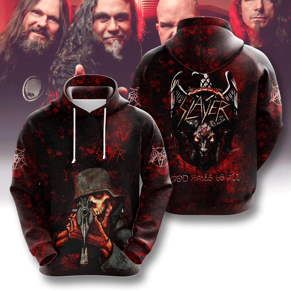 Slayer Reign In Blood 2025 Tour Hoodie Skull & Flame