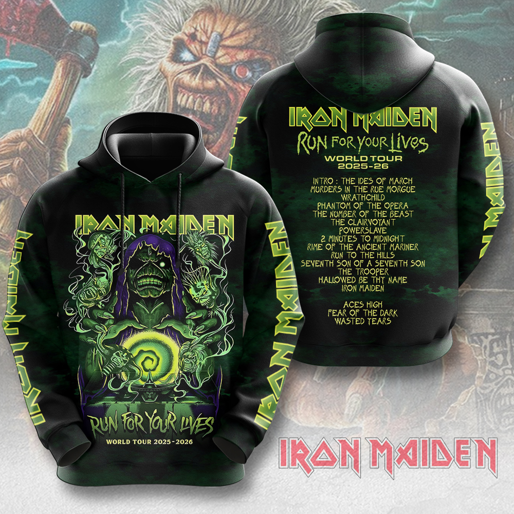 Iron Maiden World Tour 2025-2026 Eddie Warlord Hoodie