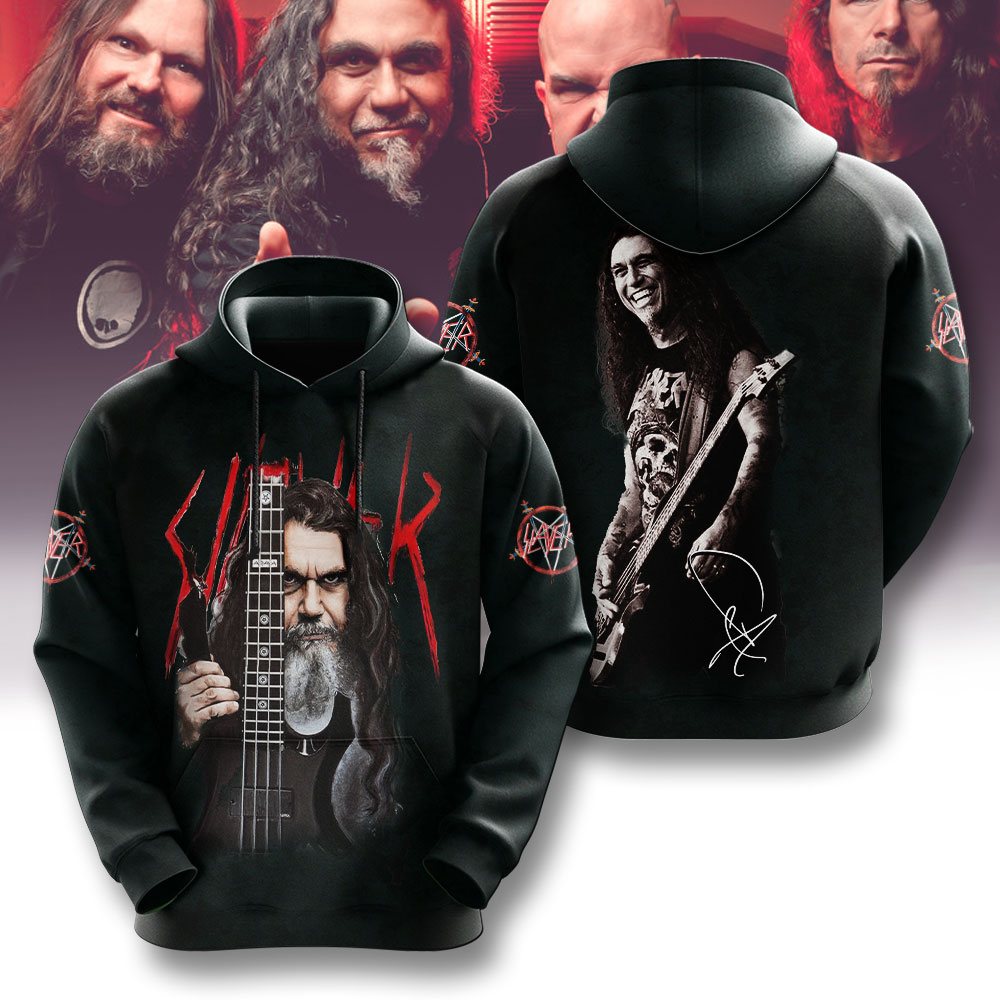 Slayer X Tom Araya 2025 3D Hoodie Black