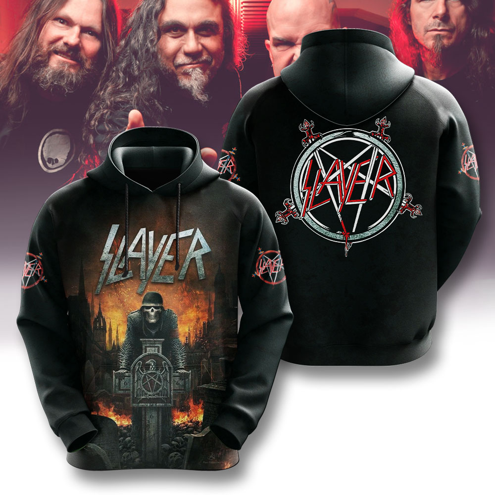 Slayer Vintage Hoodie Black For Men
