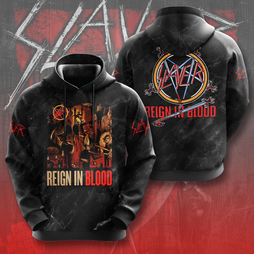 Diamond X Slayer Reign In Blood Hoodie For Men
