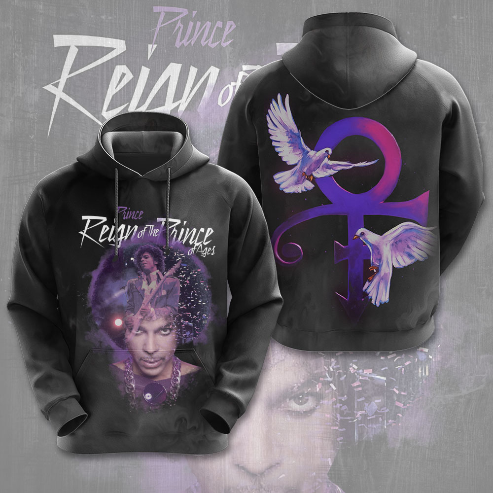 Prince Guitar Live White & Purple Tour Hoodie