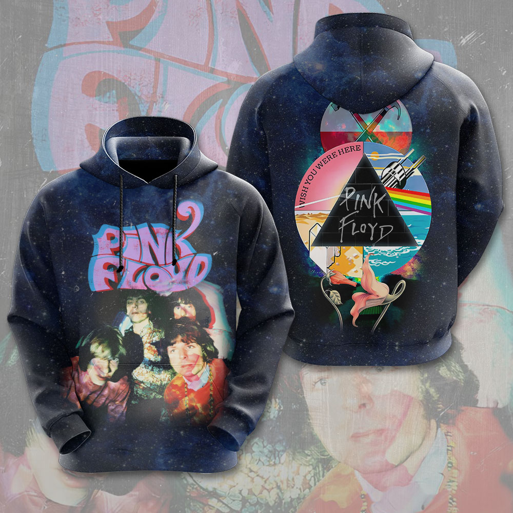 Pink Floyd Neon Lighhoodie  Vintage Spectrum Print