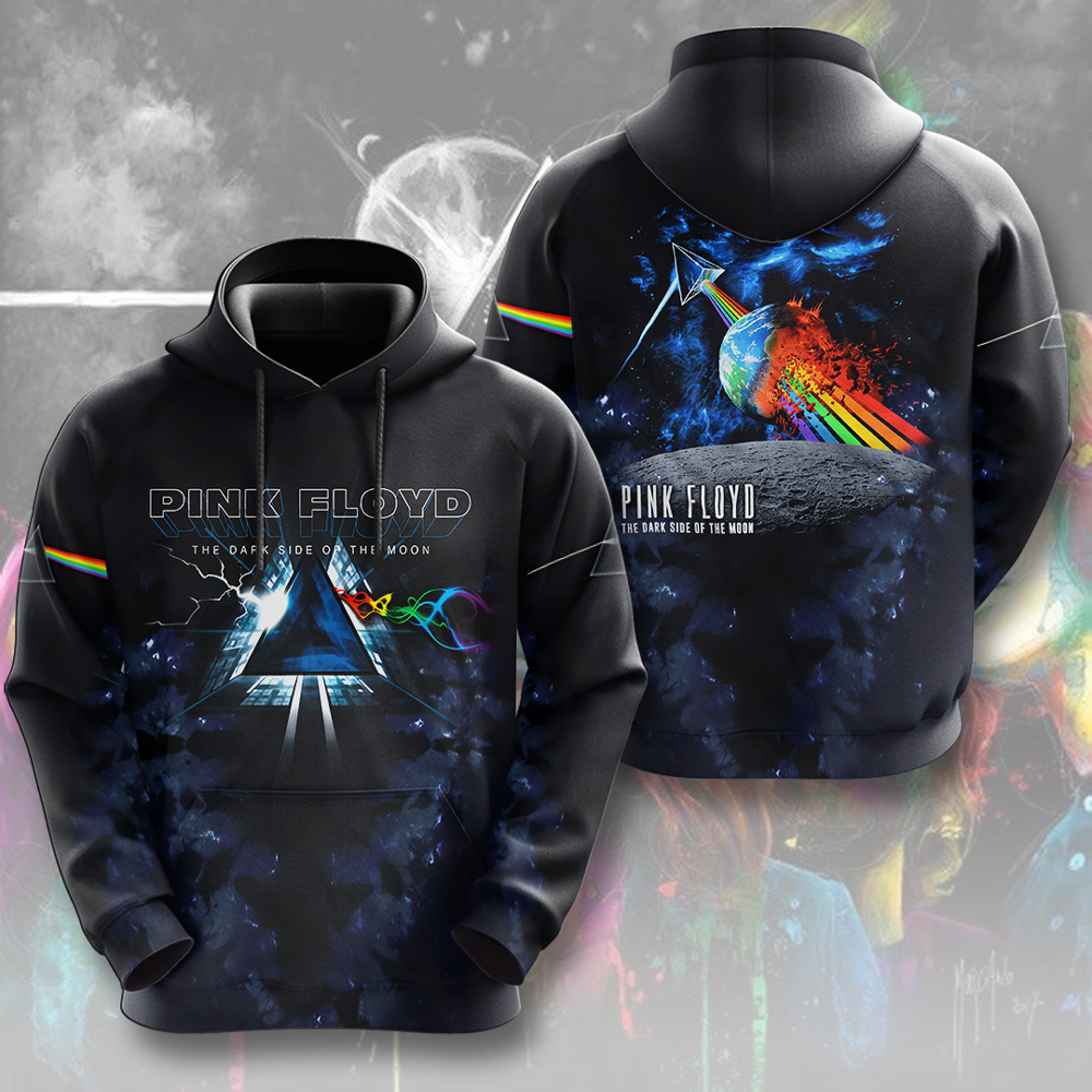 Pink Floyd Neon Triangle Hoodie  Live Tour Collection