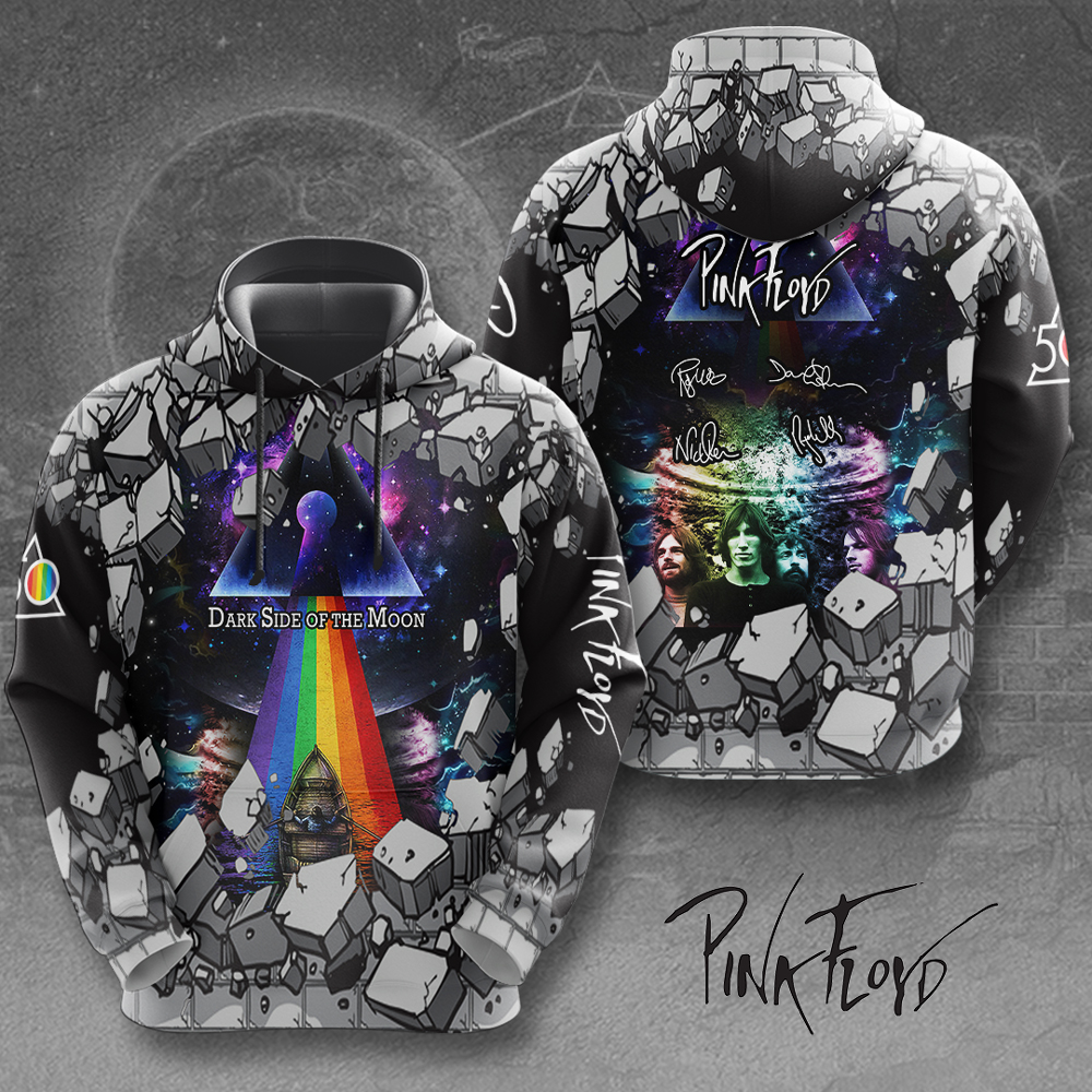 Pink Floyd Brick Wall Tour Hoodie  Dark Prism Print