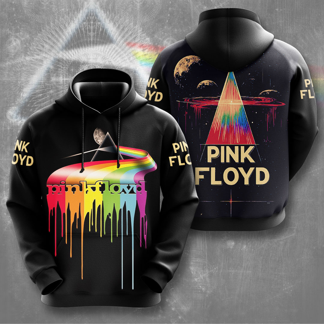 Pink Floyd Rainbow Prism Hoodie  Spectrum Legacy Print