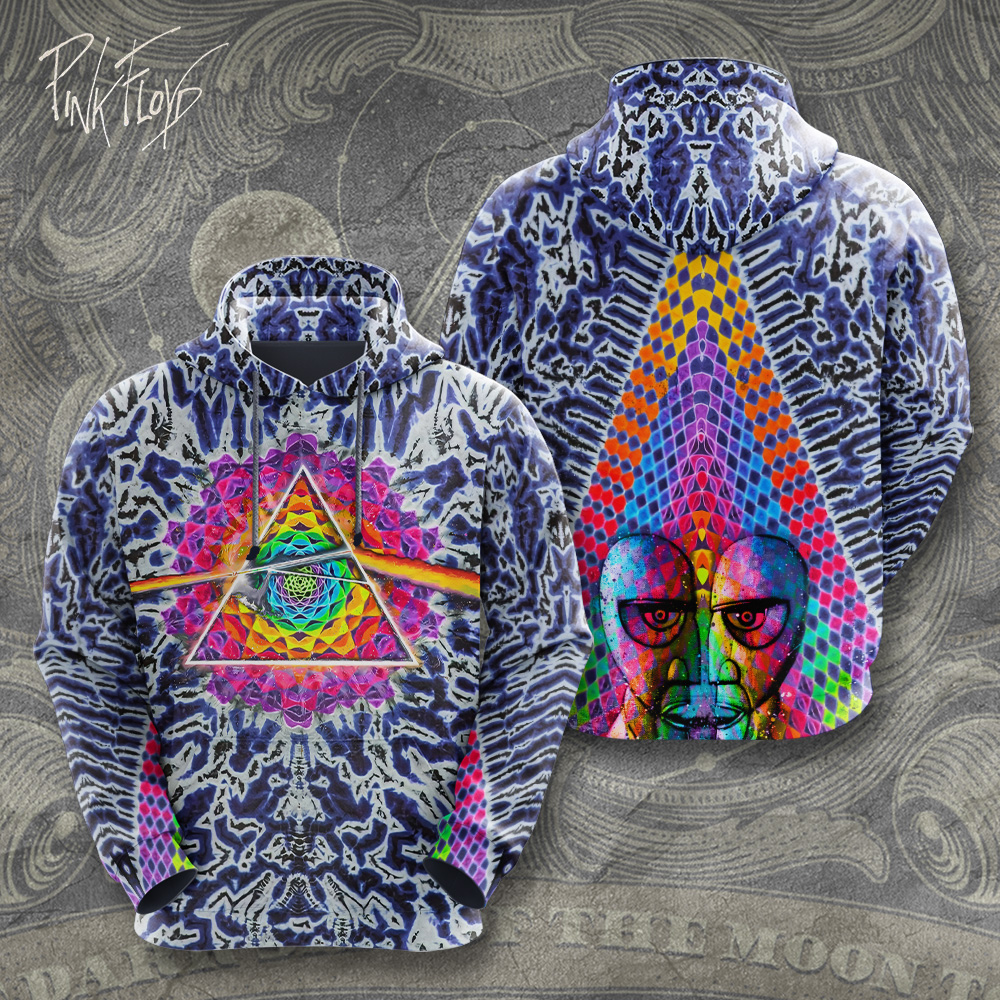 Pink Floyd Color Spectrum Hoodie  Psychedelic Art Print