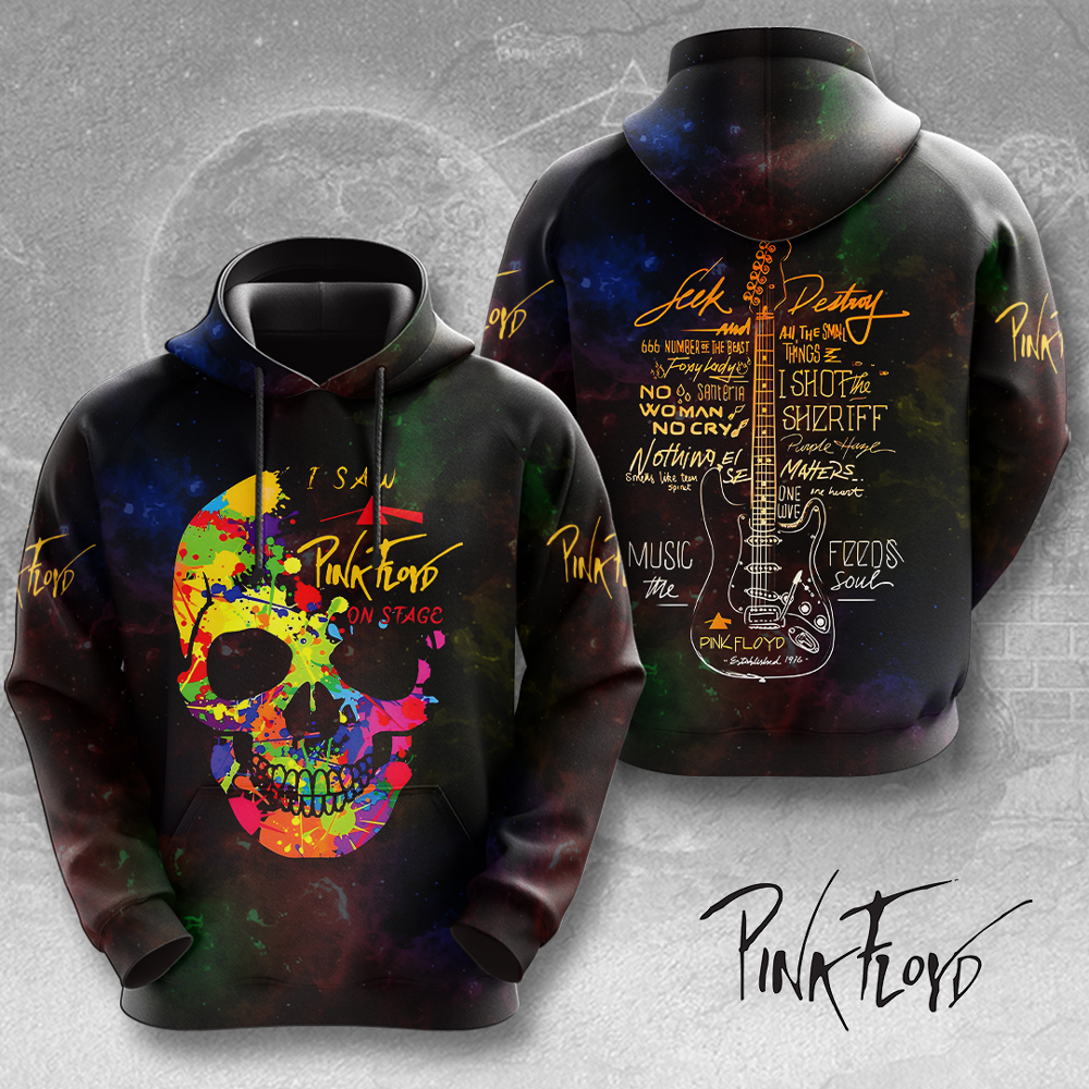 Pink Floyd Guitar Skull Hoodie  50 Years Legacy Tour