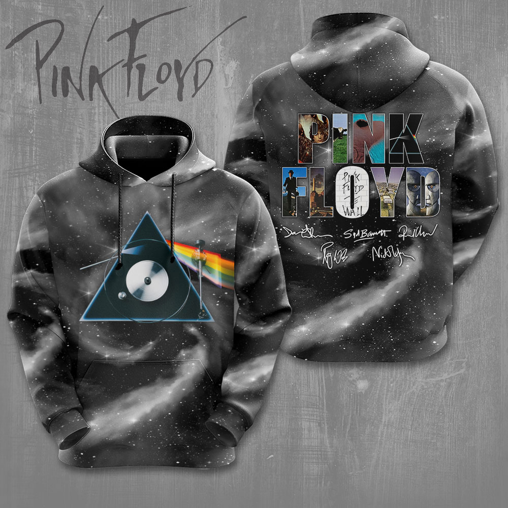 Pink Floyd Vinyl Legacy Hoodie  Retro Album Cover Style