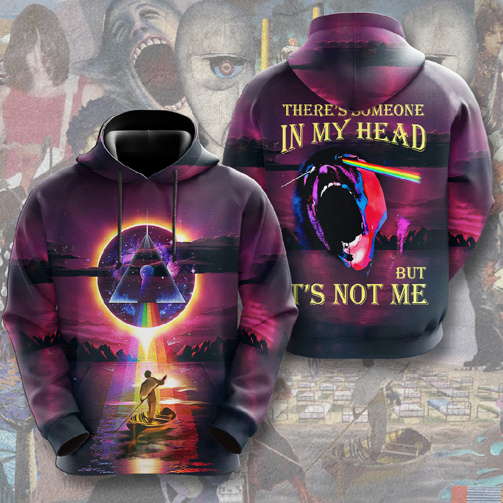 Pink Floyd Someone In My Head Hoodie  Neon Purple Design