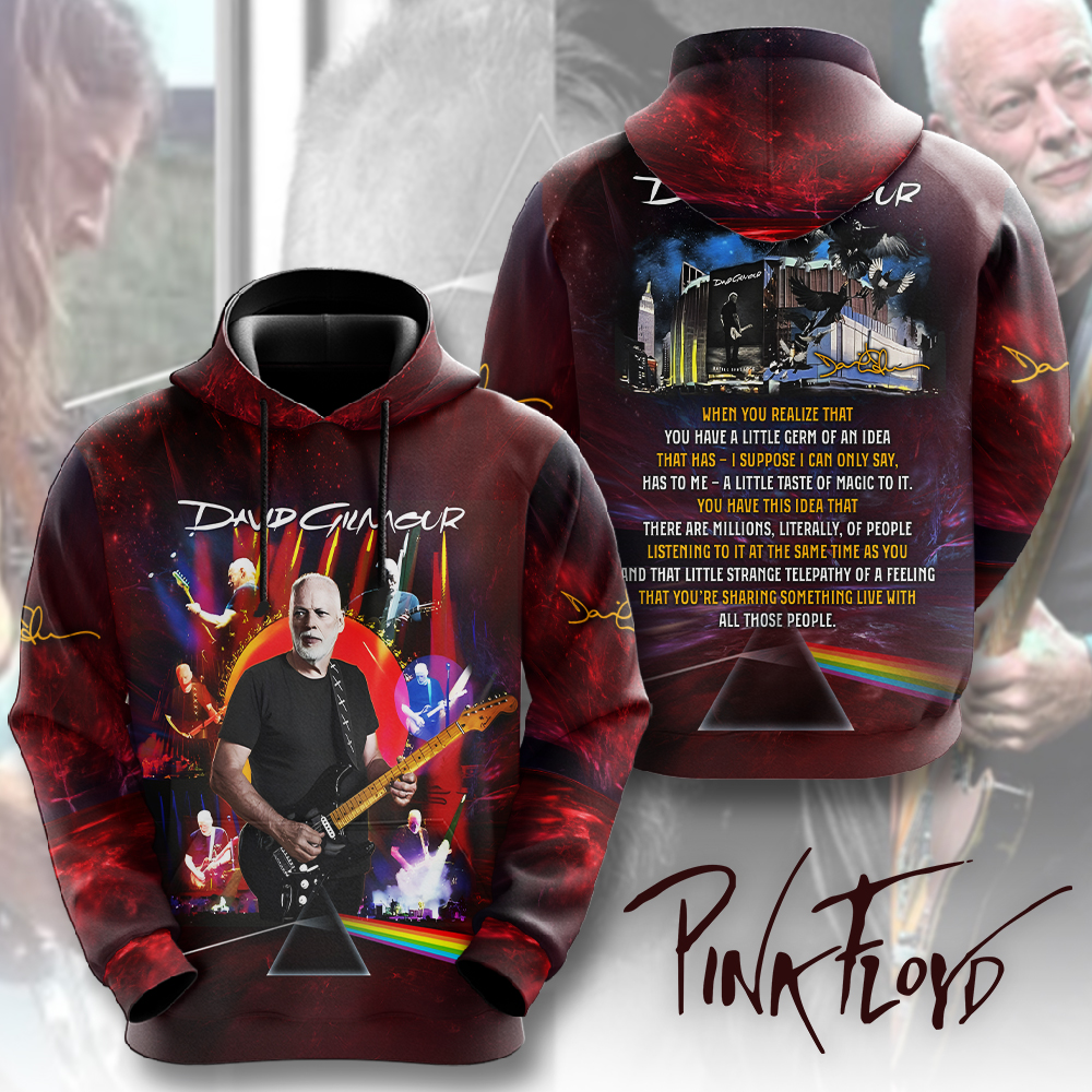 David Gilmour Legacy Hoodie  2024 Tour Print Version