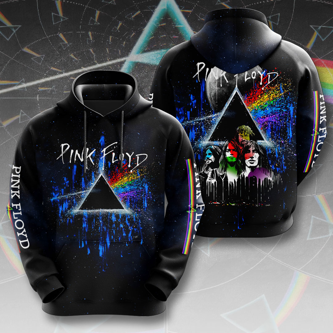 Pink Floyd Rainbow Spectrum Hoodie  Dark Side Galaxy Print