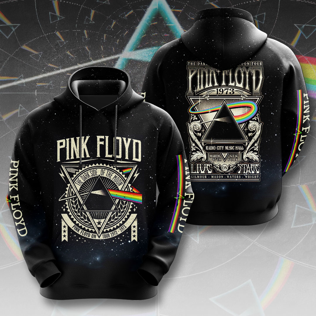 Pink Floyd Retro Prism Tour Hoodie  Anniversary Collector