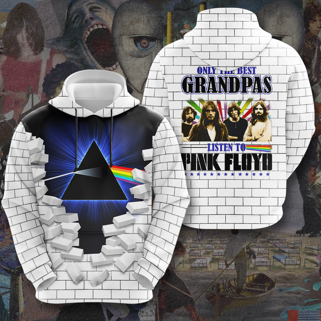 Pink Floyd Grandpa Wall Hoodie  Retro Brick Print