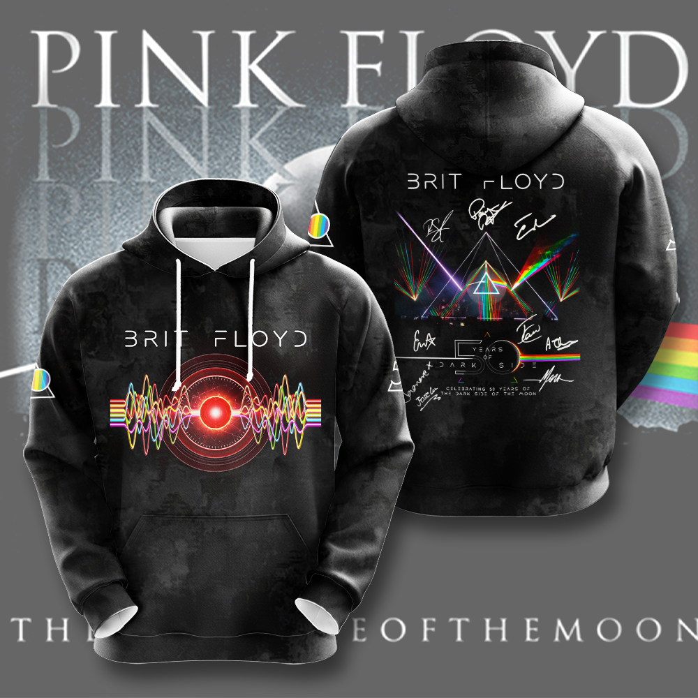 Pink Floyd Spectrum Beam Hoodie  Retro Glow Legacy
