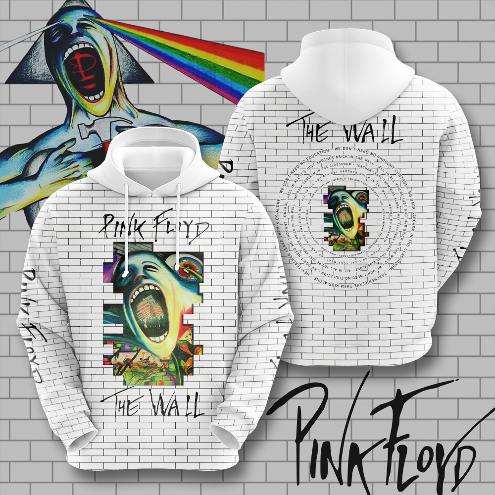 Pink Floyd The Wall Graphic Hoodie  Retro Brick