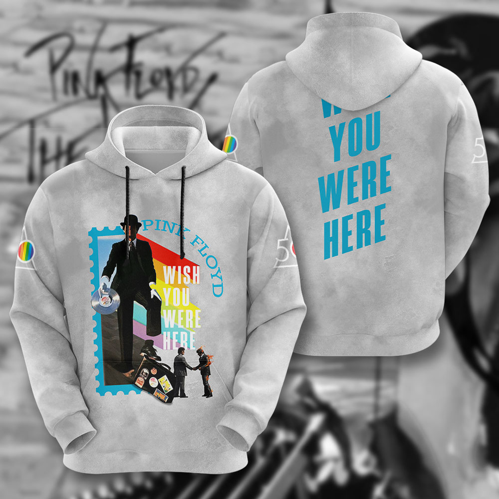 Pink Floyd Wish You Were Here Hoodie  Minimal Retro Design