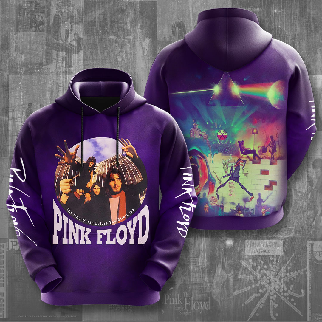 Pink Floyd Vintage Band Hoodie  Purple Space Tone
