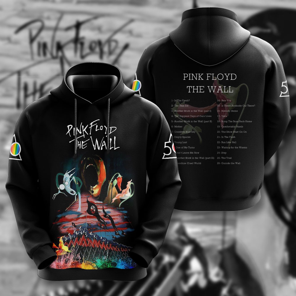 Pink Floyd The Wall Concerhoodie  Retro Brick Style