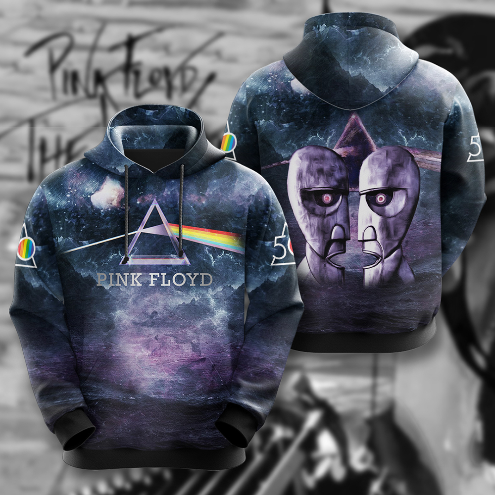 Pink Floyd Division Bell Galaxy Hoodie  Blue Echo
