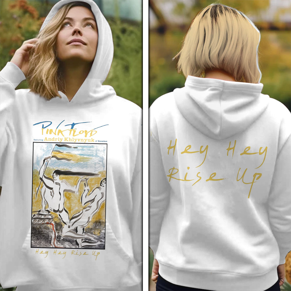 Pink Floyd Hey Hey Rise Up Hoodie  White