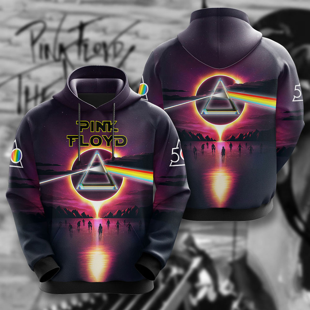 Pink Floyd Neon Prism Hoodie  Galaxy Glow