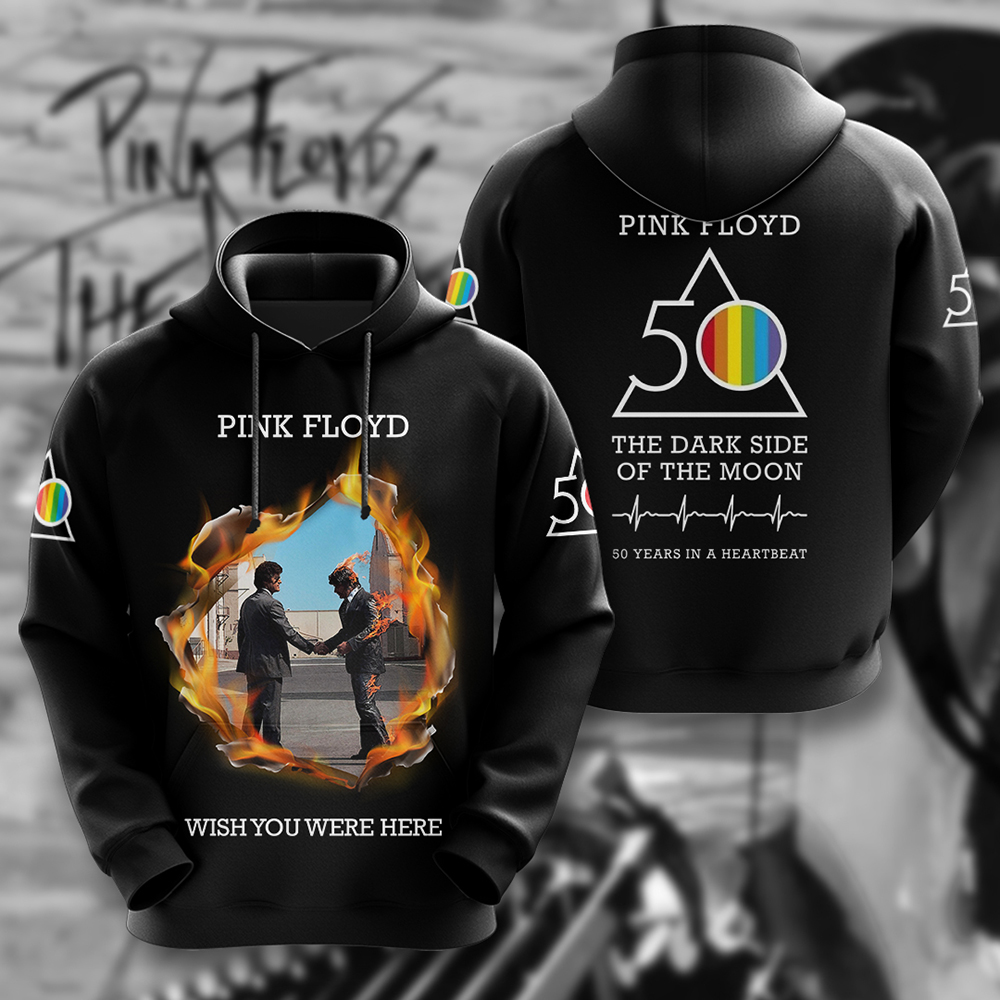 Pink Floyd 50 Years Dark Side Hoodie  Anniversary Collector