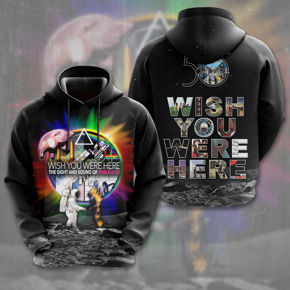 Pink Floyd Wish You Were Here White Hoodie  Minimal Photo