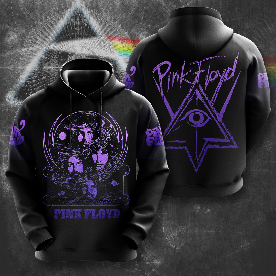 Pink Floyd Neon Line Hoodie  Dark Club Remix