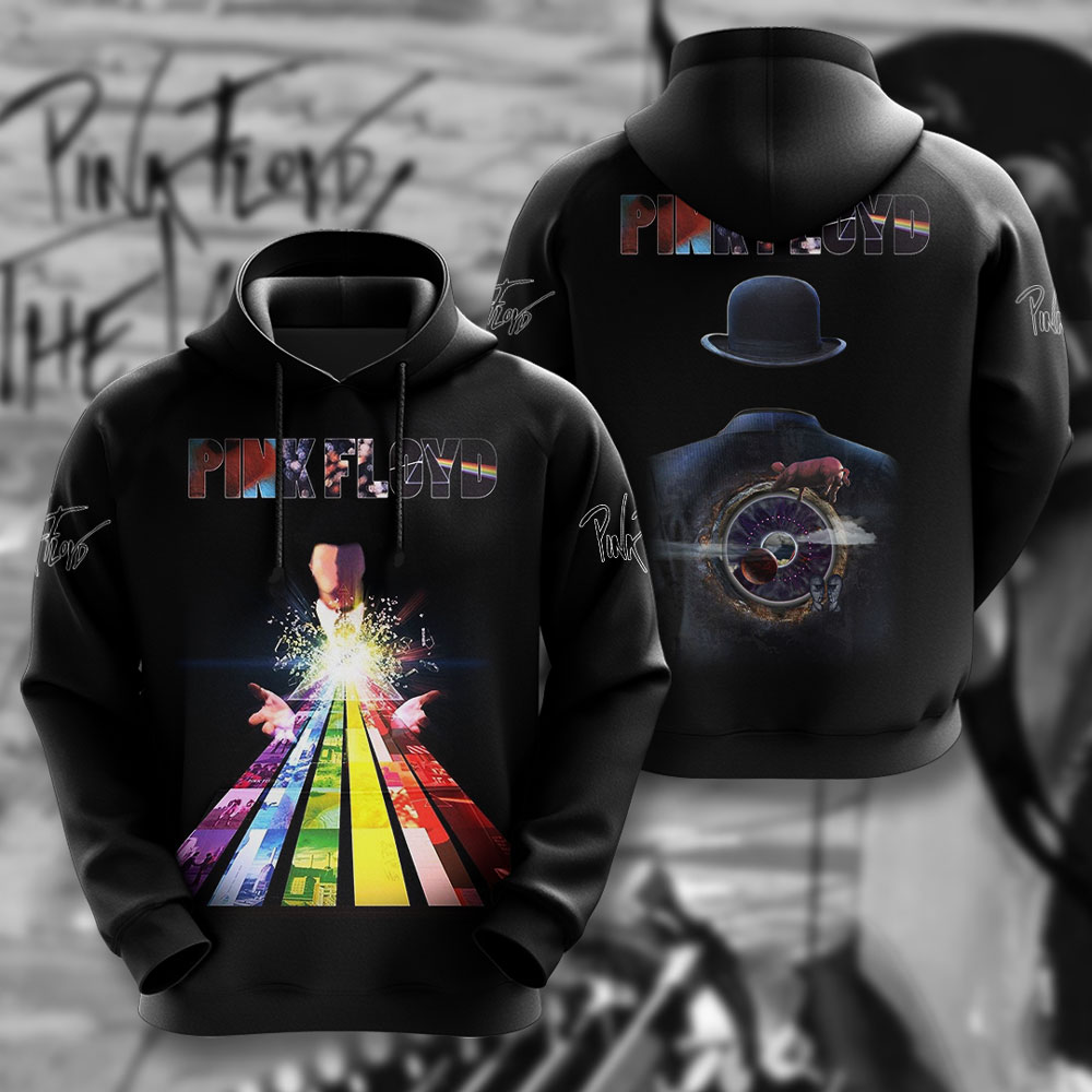 Pink Floyd Neon Christmas Hoodie  Santa Prism