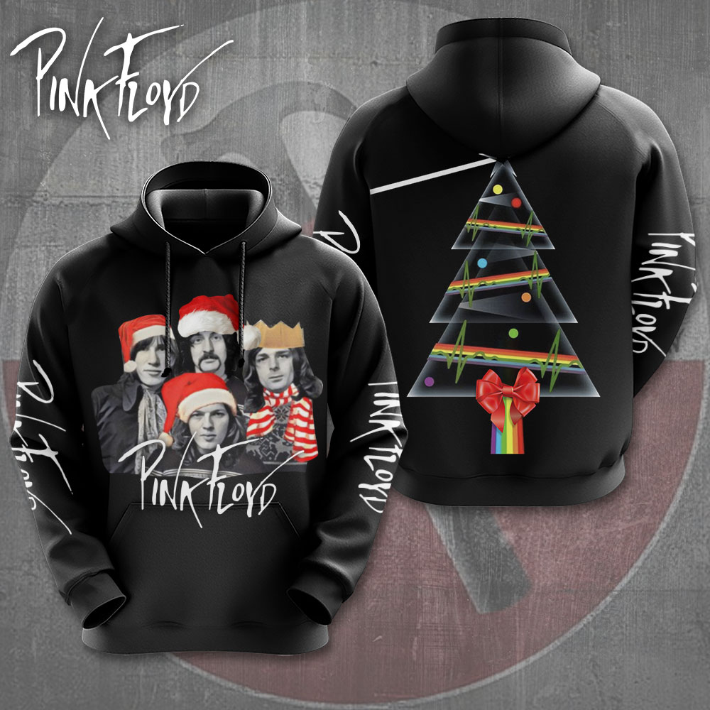 Pink Floyd Prism Tree Hoodie  Christmas Lights