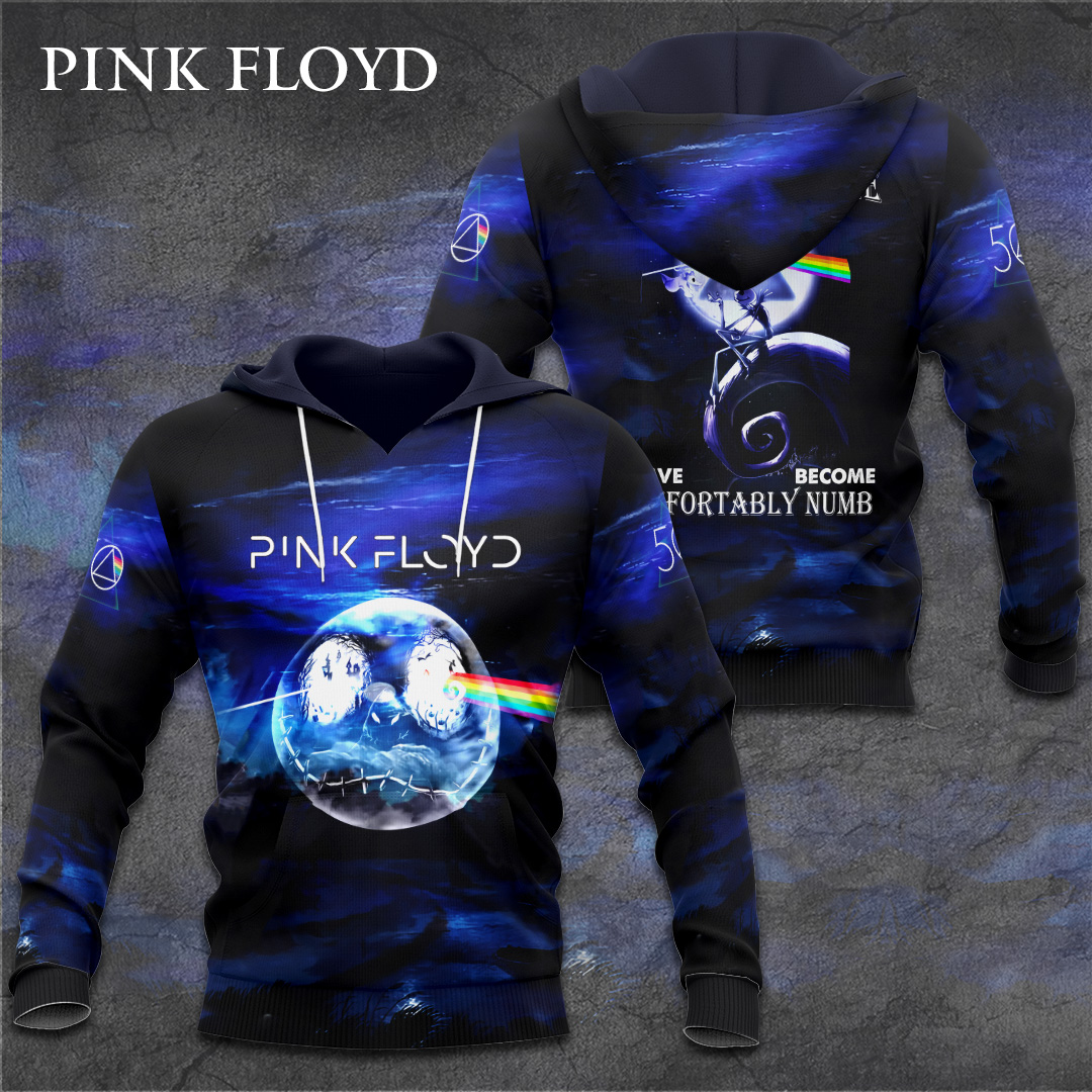 Pink Floyd Moonlight Echo Hoodie  Blue Cosmic Version