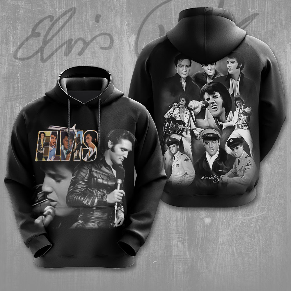 Elvis Presley Hoodie Vintage Black