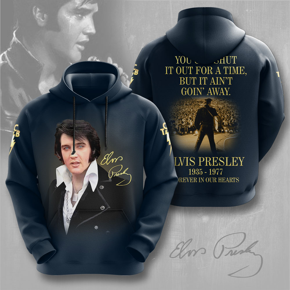 Elvis Presley 1935-1977 Hoodie Navy 