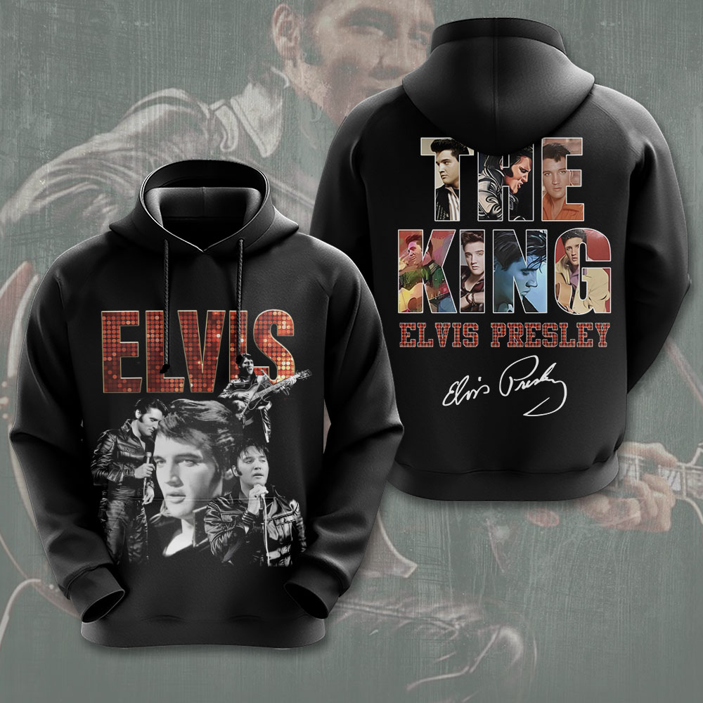 Elvis Presley The King Hoodie Black