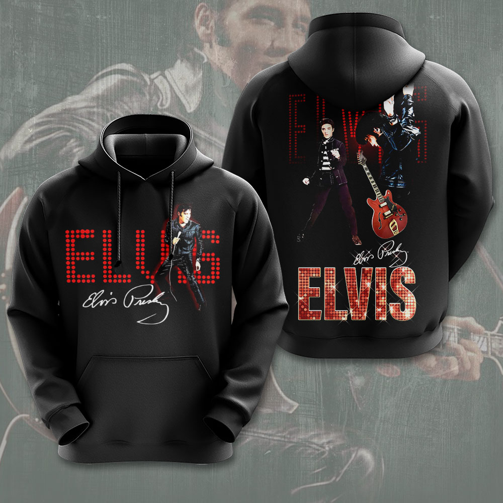 Elvis Presley Rock Hoodie Black