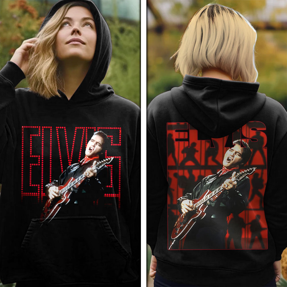 Elvis Presley Black Hoodie For Women